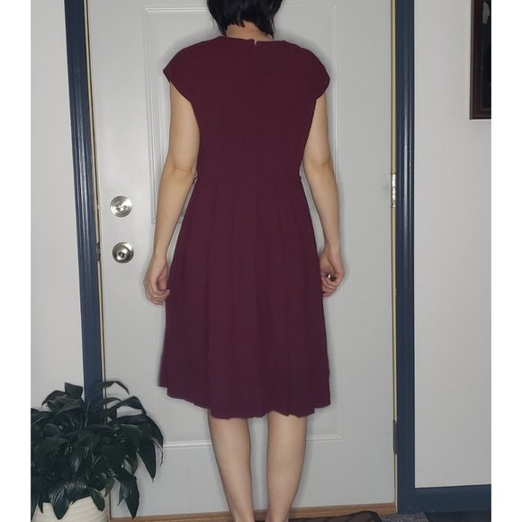 50s(?) Cranberry Colored Dress with Jacket‎ - Picture 5 of 6